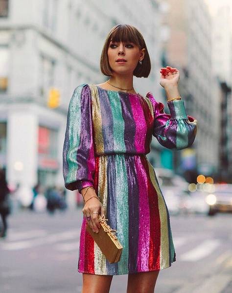 rainbow glitter dress