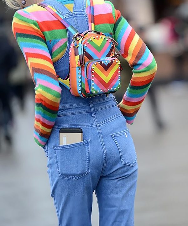 Valentino Rainbow Studded Backpack